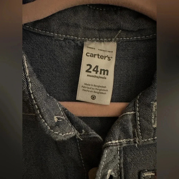 2-Piece Chambray Button-Front & Schiffli Pant Set - Toddler Boy 24m - Picture 6 of 8